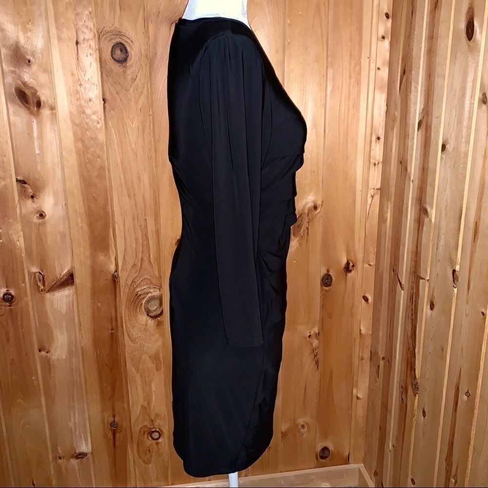 Bisou Bisou black long sleeve bodycon dress 8 - Picture 4 of 8